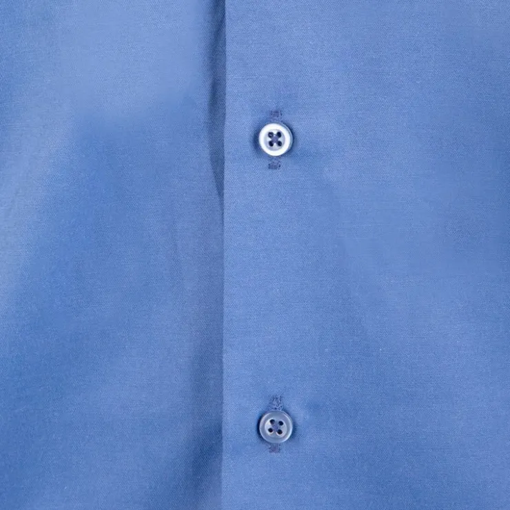 BILL TORNADE Chemise unie manches longues regular Homme BLEU Online