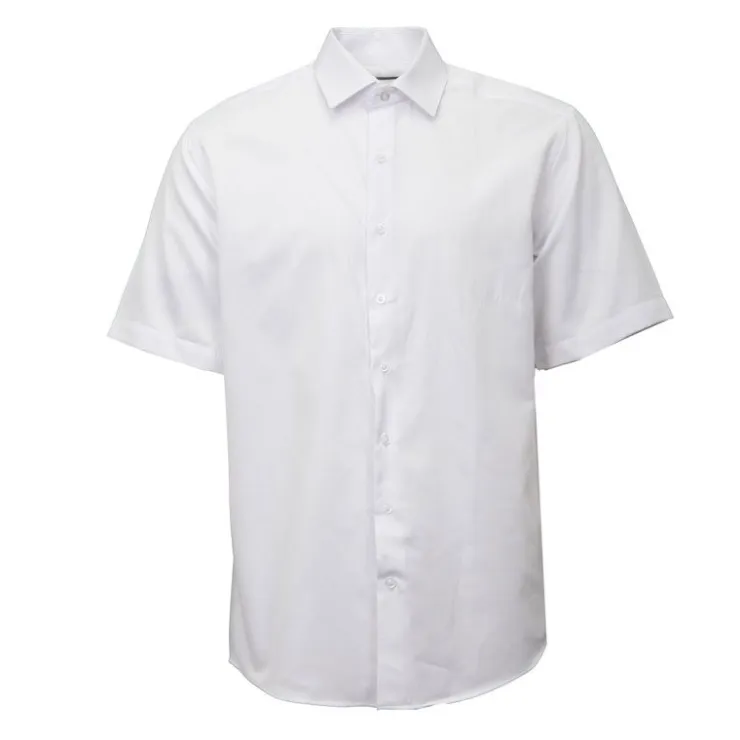 BILL TORNADE Chemise unie mc regular noire bill302 Homme BLANC