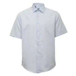 BILL TORNADE Chemise unie mc regular noire bill302 Homme BLEU CIEL Sale