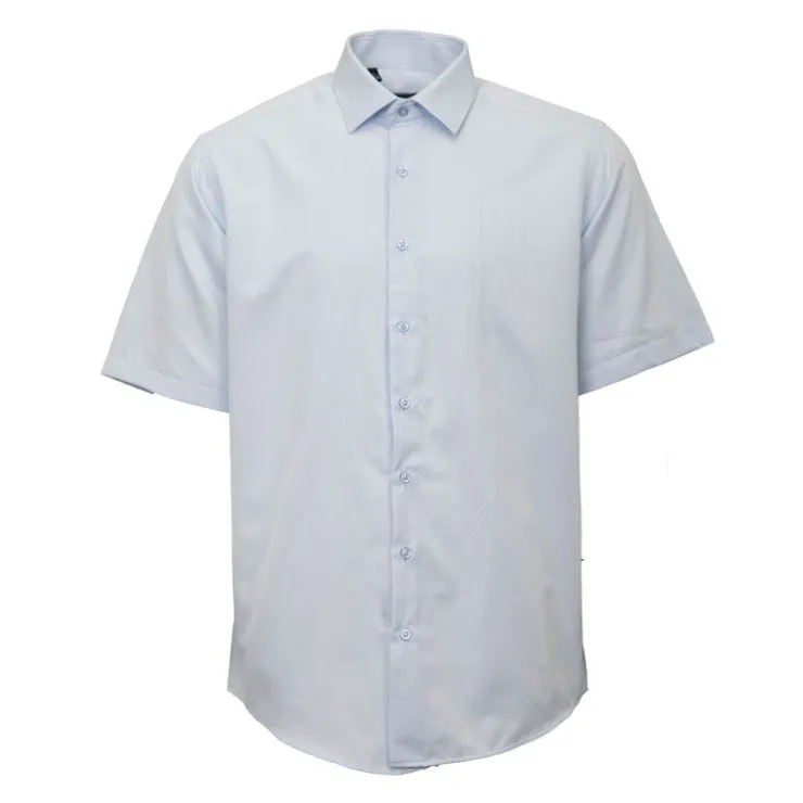 BILL TORNADE Chemise unie mc regular noire bill302 Homme BLEU CIEL Sale