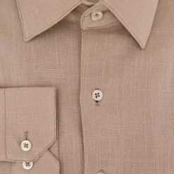 BILL TORNADE Chemise unie regular fit coton aspect lin Homme BEIGE Hot