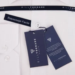 BILL TORNADE Chemise unie regular fit coton aspect lin Homme BLANC New