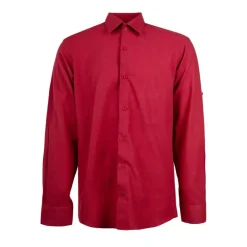 BILL TORNADE Chemise unie regular fit coton aspect lin Homme BORDEAUX Best