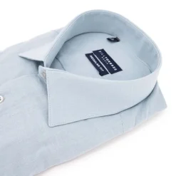 BILL TORNADE Chemise unie regular fit coton aspect lin Homme BLEU CLAIR Hot