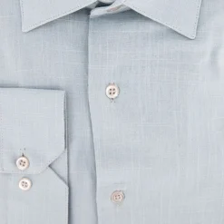 BILL TORNADE Chemise unie regular fit coton aspect lin Homme BLEU CLAIR Hot