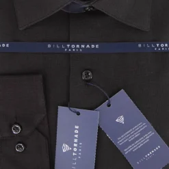 BILL TORNADE Chemise unie regular fit coton aspect lin Homme BLEU CLAIR Hot