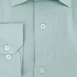 BILL TORNADE Chemise unie regular fit coton aspect lin Homme BLEU CLAIR Hot