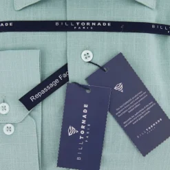 BILL TORNADE Chemise unie regular fit coton aspect lin Homme BLEU CLAIR Hot