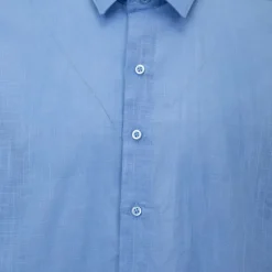 BILL TORNADE Chemise unie regular fit coton aspect lin Homme BLEU CLAIR Hot