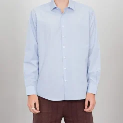 BILL TORNADE Chemise vichy clair coton Homme BLEU Sale