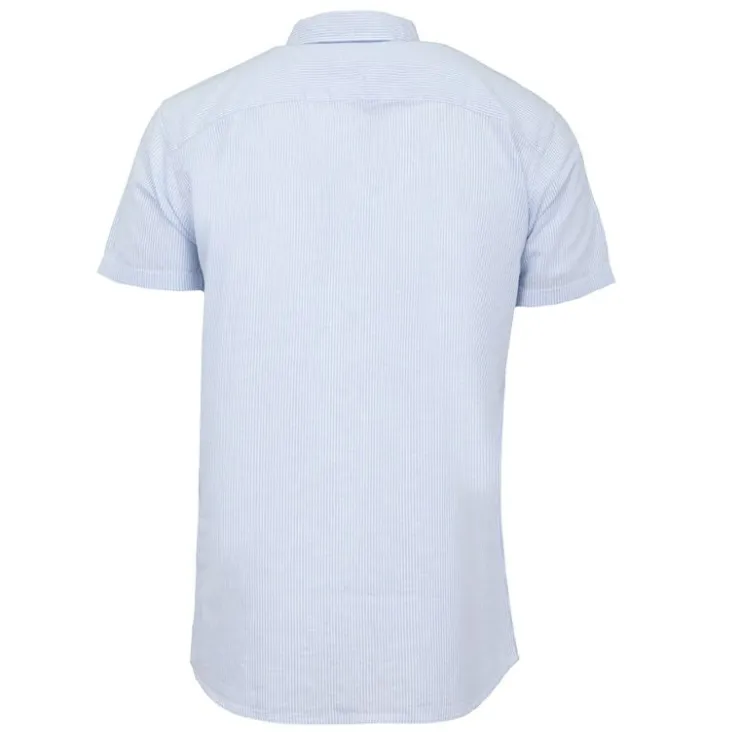 JACK & JONES Chemisette à rayures summer coton Homme BLEU CLAIR Clearance