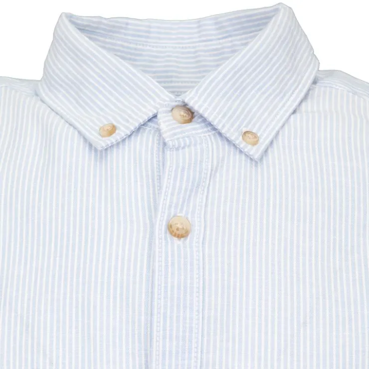 JACK & JONES Chemisette à rayures summer coton Homme BLEU CLAIR Clearance