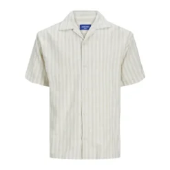 JACK & JONES Chemisette cabana à rayures tissu sergé Homme BEIGE Sale