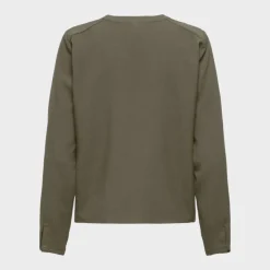 ONLY Chemisier col V lenia kalamata avec boutons Femme KAKI Discount