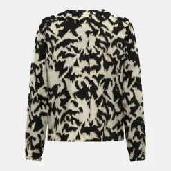 ONLY Chemisier fluide imprimé Lenia col v Femme NOIR Hot