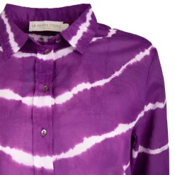LA PETITE ETOILE Chemisier manches longues tie and dye theorine en coton Femme VIOLET Clearance