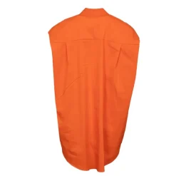 IMPERIAL Chemisier uni manches courtes avec collier Femme ORANGE New