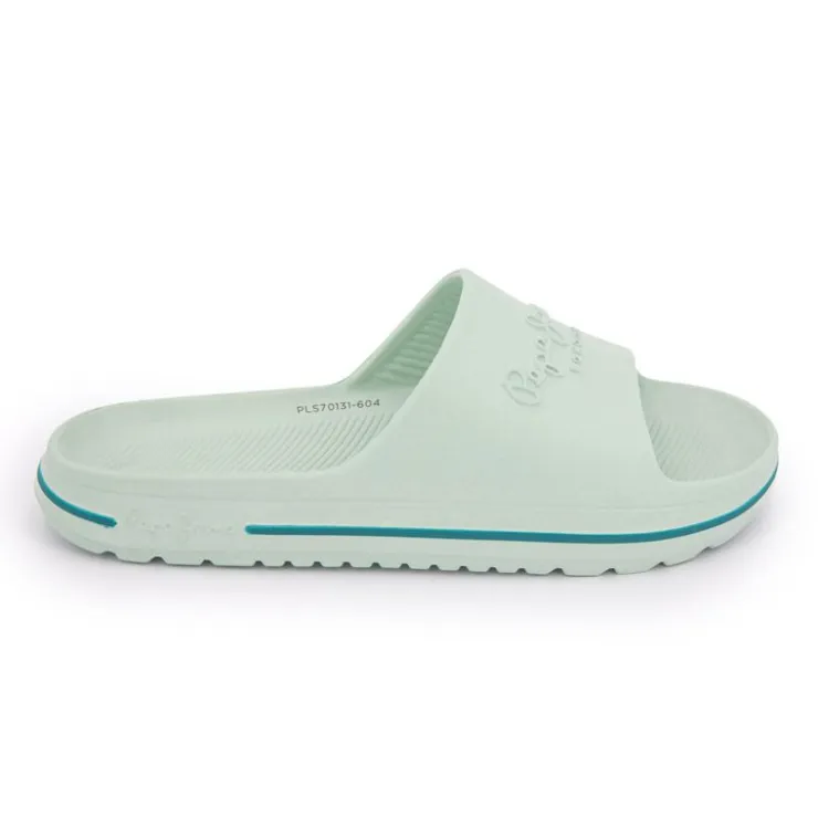 PEPE JEANS Claquette bi-color Femme VERT CLAIR Clearance