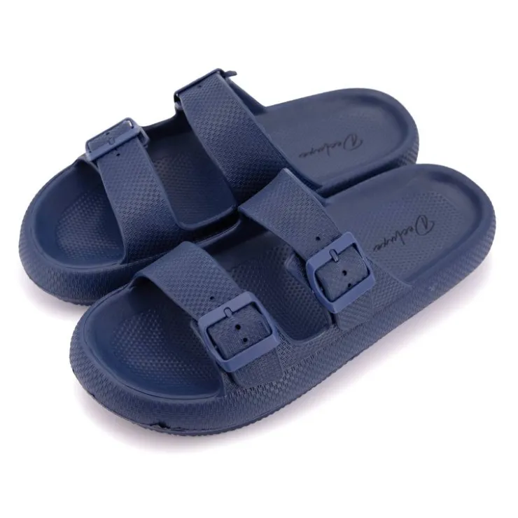 DEELUXE 74 Claquette couleur uni Homme BLEU FONCE Online