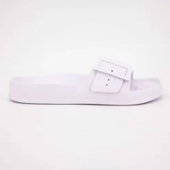 AMERICAN COLLEGE Claquette plastique avec boucle Femme BLANC Hot