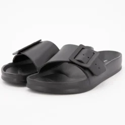 AMERICAN COLLEGE Claquette plastique avec boucle Femme NOIR Best