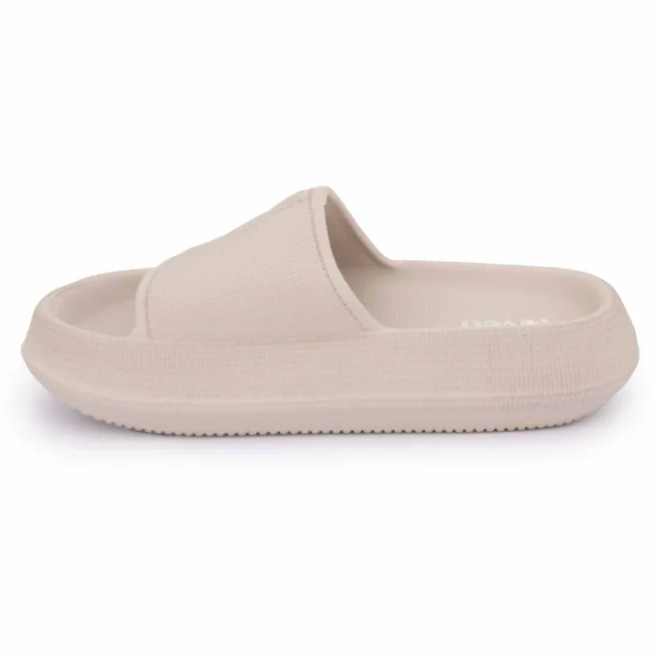 LOVETT Claquette uni bout rond Femme BEIGE Hot