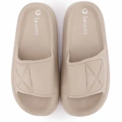 LOVETT Claquette uni bout rond Femme BEIGE Hot