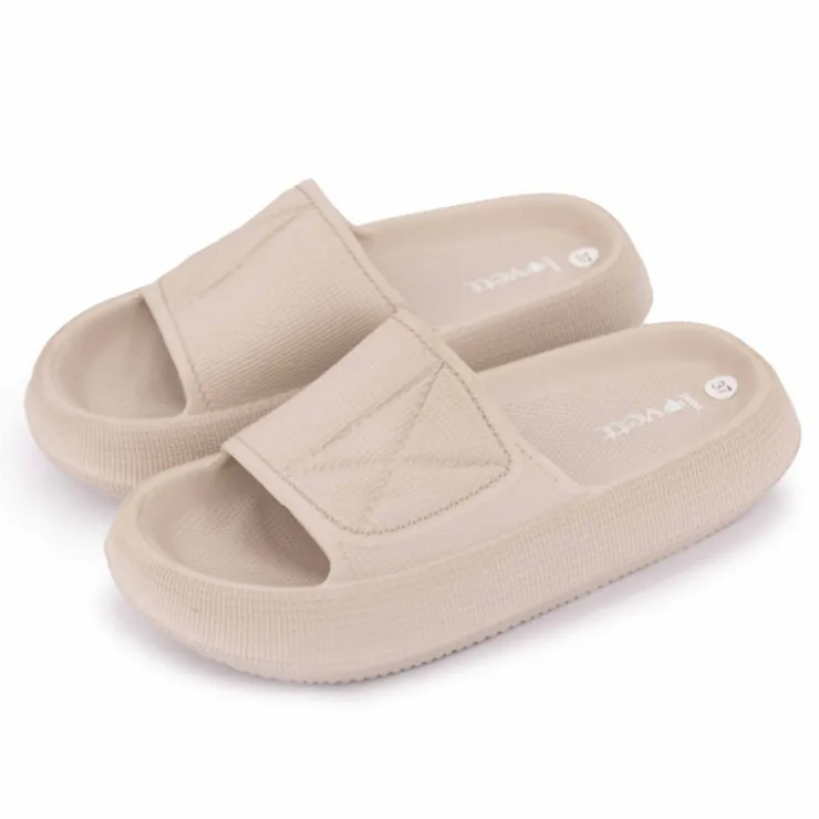 LOVETT Claquette uni bout rond Femme BEIGE Hot