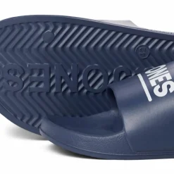 JACK & JONES Claquette/mules uni avec logo Homme BLEU FONCE Best