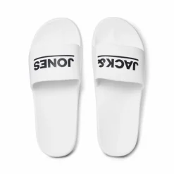 JACK & JONES Claquette/mules uni avec logo Homme BLANC Clearance