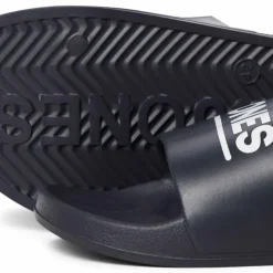 JACK & JONES Claquette/mules uni avec logo Homme GRIS FONCE Clearance