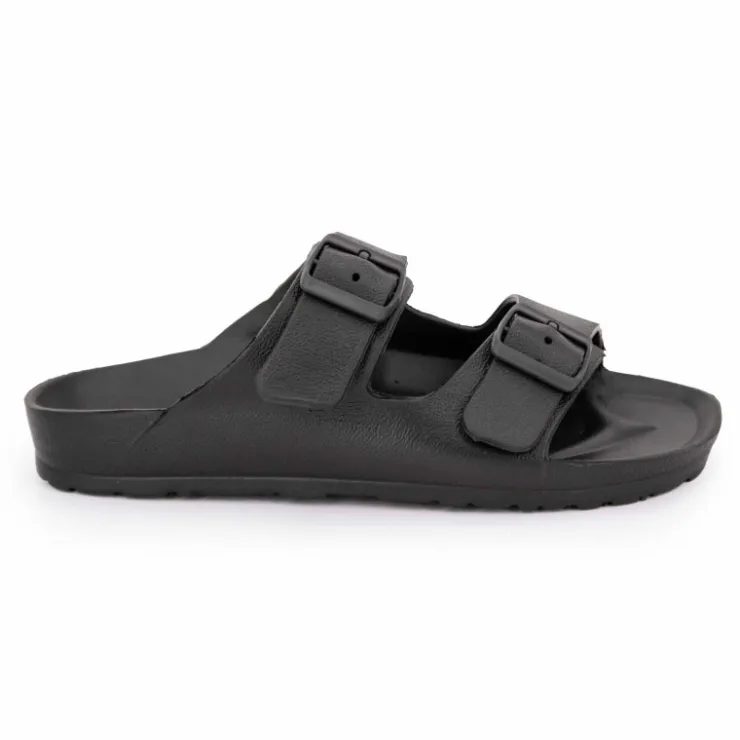 NEW ONE Claquettes double boucle Homme NOIR Sale