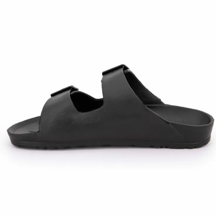 NEW ONE Claquettes double boucle Homme NOIR Sale