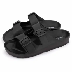 NEW ONE Claquettes double boucle Homme NOIR Sale