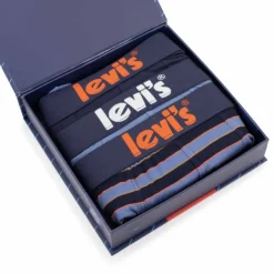 LEVI'S Coffret cadeau de 3 boxers en coton Homme BLEU FONCE Sale