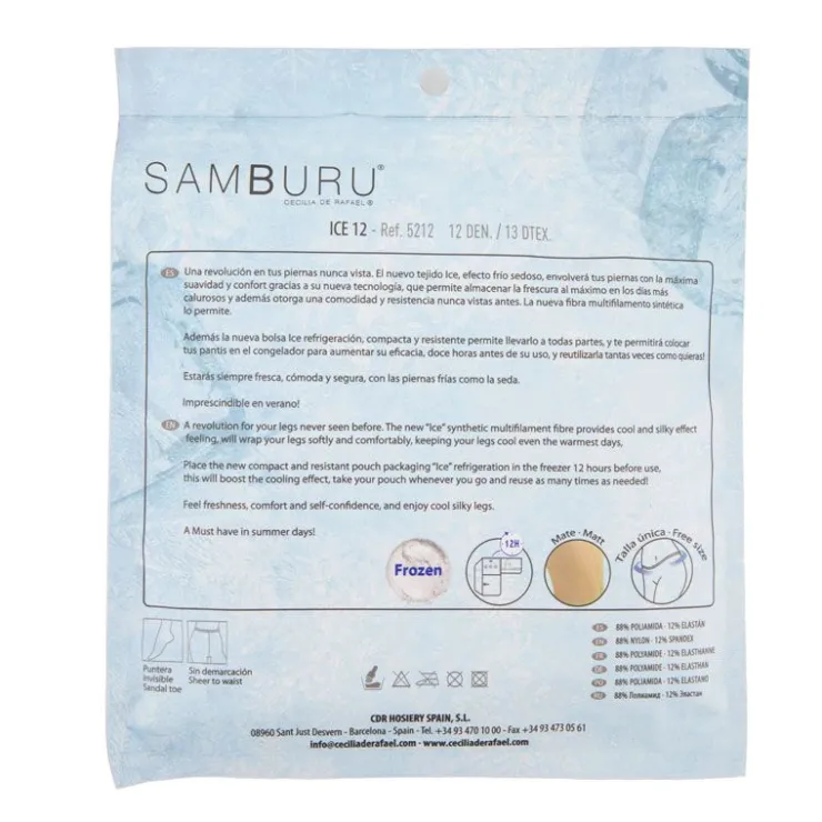 CECILIA DE RAFAEL Collant freshness ice12 Femme NOIR Hot