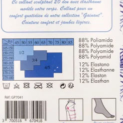 GERARD PASQUIER Collant sculptant 20den gp7041 Femme NOIR Discount