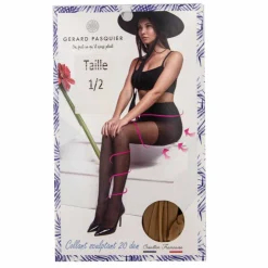 GERARD PASQUIER Collant sculptant 20den gp7041 Femme BEIGE New