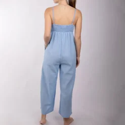 LA PETITE ETOILE Combipantalon stellia bleu ciel avec noeud Femme BLEU CLAIR New