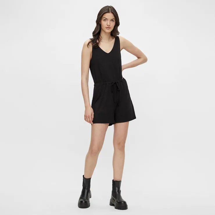 PIECES Combishort col v sans manche pcneora Femme NOIR Outlet