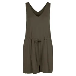 PIECES Combishort col v sans manche pcneora Femme KAKI Discount