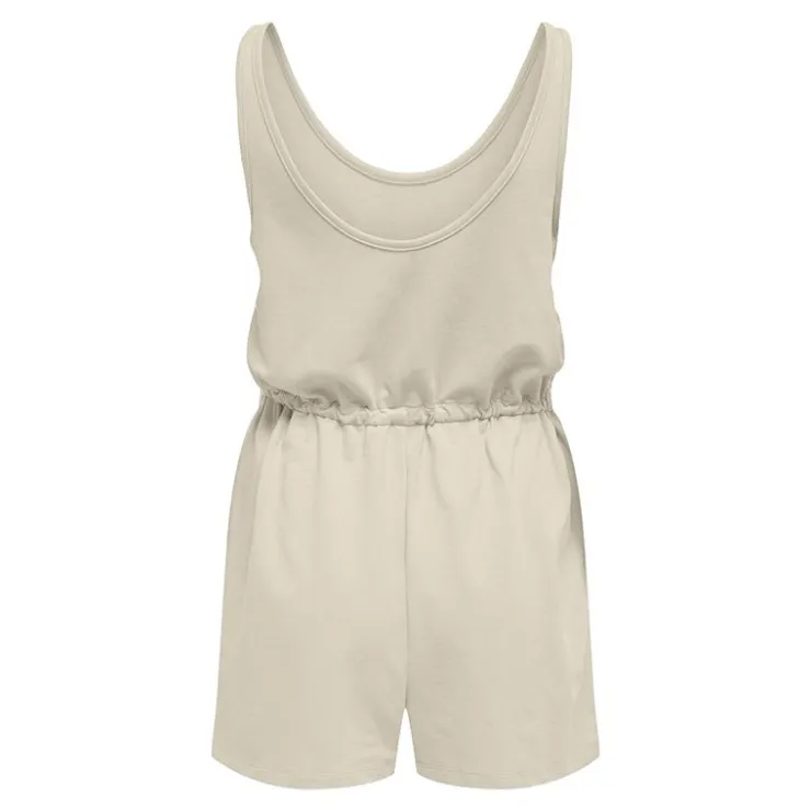 ONLY Combishort sans manches avec perles uni Femme BLANC ECRU Best