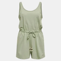 ONLY Combishort sans manches avec perles uni Femme VERT CLAIR New