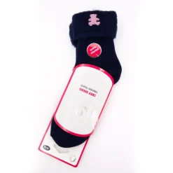 LULU CASTAGNETTE Cosy socks a revers letty 36/38 - 39/41 Femme BLEU FONCE Discount