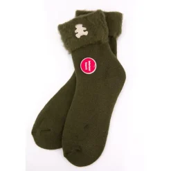 LULU CASTAGNETTE Cosy socks a revers letty 36/38 - 39/41 Femme KAKI New