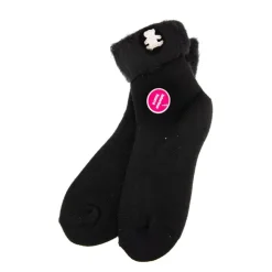 LULU CASTAGNETTE Cosy socks a revers letty 36/38 - 39/41 Femme NOIR Sale