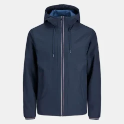 JACK & JONES Coupe-vent Brook avec zip à capuche Homme BLEU FONCE Discount