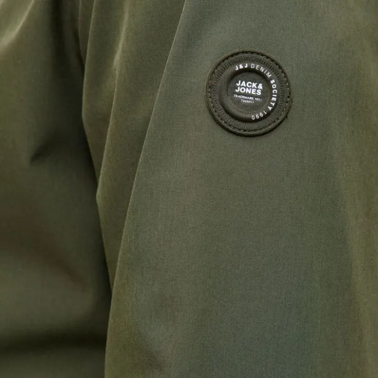 JACK & JONES Coupe-vent Brook avec zip à capuche Homme KAKI