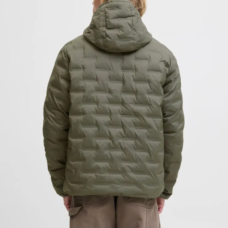 JACK & JONES Coupe-vent texturé Haston avec capuche couleur olive Homme KAKI Online