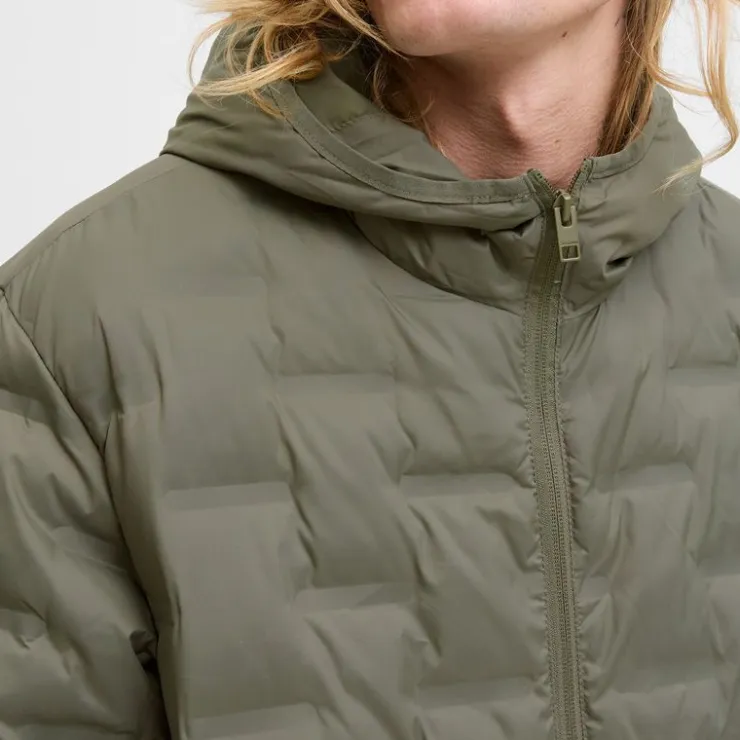 JACK & JONES Coupe-vent texturé Haston avec capuche couleur olive Homme KAKI Online